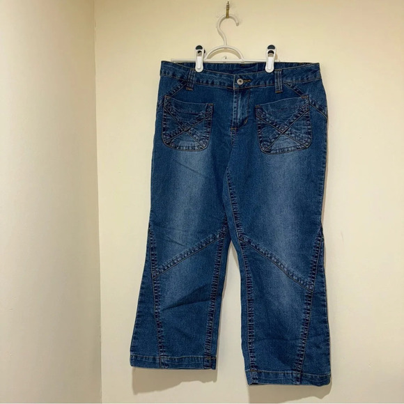 Women’s 725 Original Y2K Cropped Ankle Low Rise Oink Stitch Denim Jeans Size: 13 - Picture 2 of 16